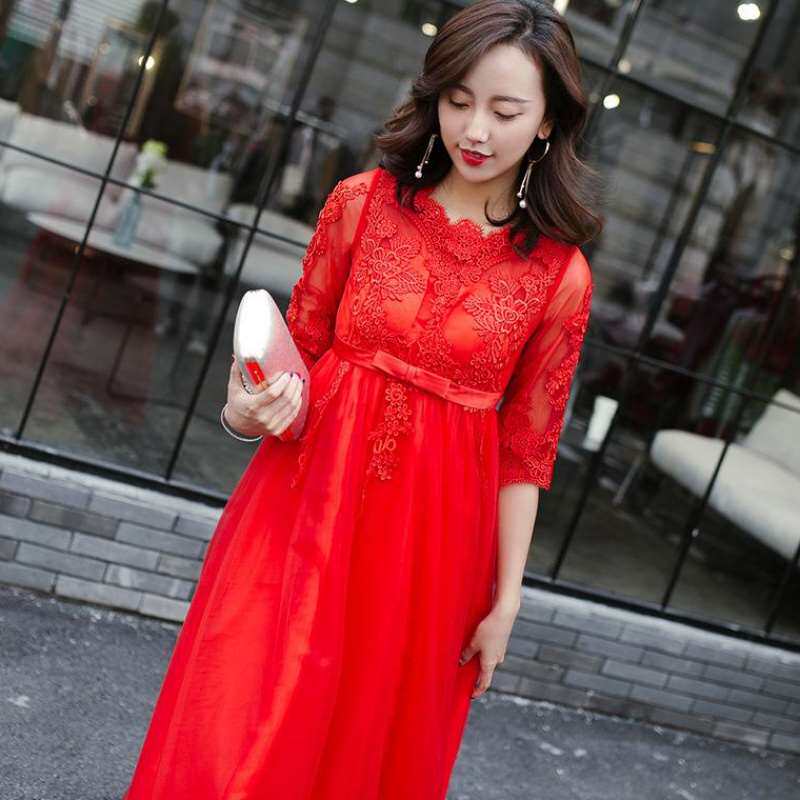 孕妇款敬酒服新娘结婚礼服长款晚礼服红2018新款婚礼婚纱新娘礼服在类目 女装/女士精品, 婚纱/旗袍/礼服, 婚纱中 - 来自Buy2taobao.com提供专业的淘宝代购服务