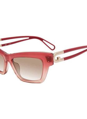 代购FURLA芙拉女士太阳镜方形全框红色渐变镜片日常出行