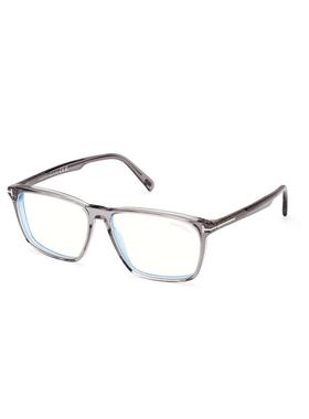 代购Tom Ford汤姆福特男士眼镜架方形灰色透明金属质感办公