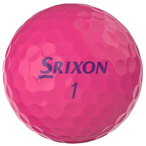 代购Srixon高尔夫球柔软触感精准控球稳定飞行高耐用性粉色白色