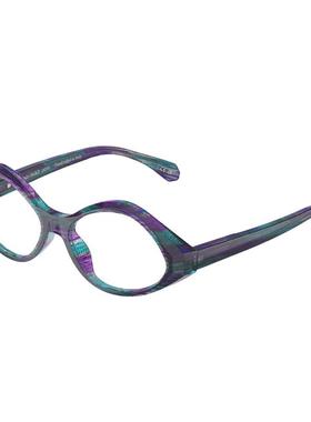 代购Alain Mikli女士眼镜架彩色全框透明材质渐变色日常佩戴