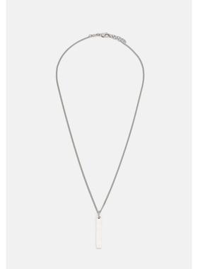 代购代购Fossil化石男士项链简约百搭优雅低调银色不锈钢拉丝工