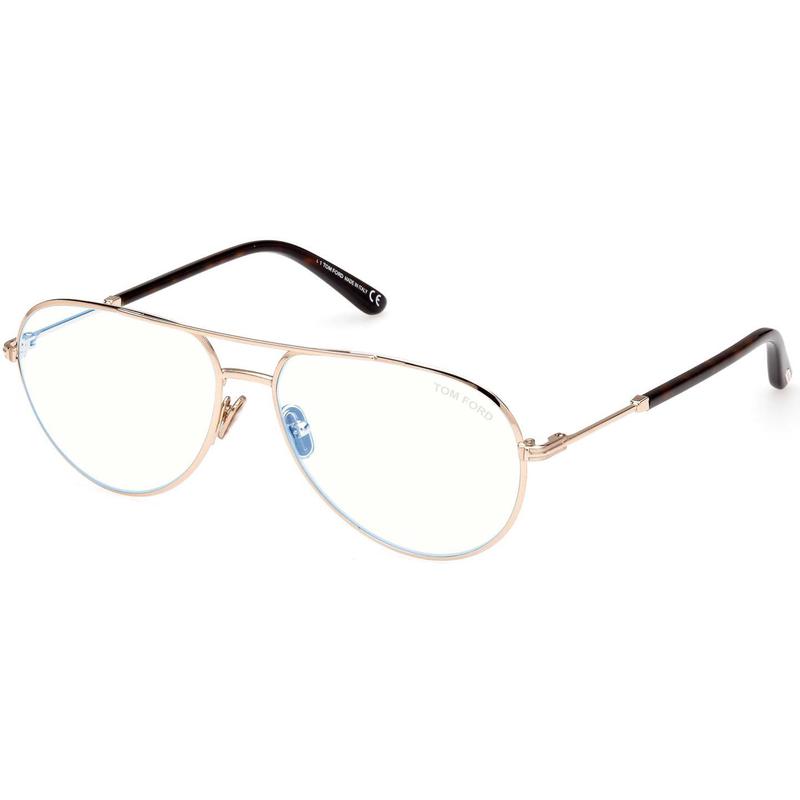 代购代购Tom Ford汤姆福特男士眼镜架玫瑰金全框蓝色镜片金属材