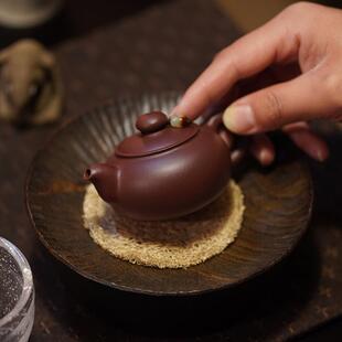 100cc 宜兴紫砂壶 迷你壶 巨轮珠 原矿紫泥 办公室 一人用手把壶