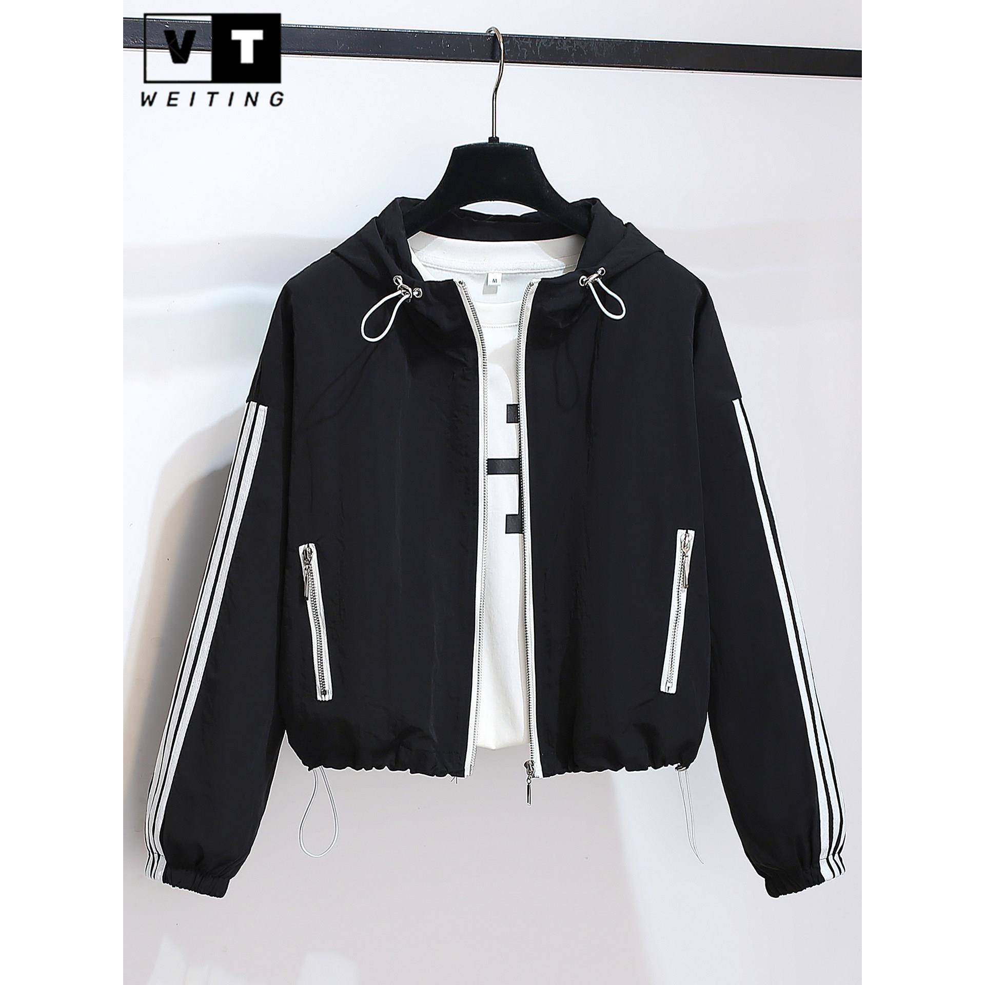 WEI TING小个子短款冲锋外套女春秋季新款棒球服上衣女士连帽夹克,女装/女士精品,短外套,淘宝优惠券,粉丝福利购,淘宝优惠卷