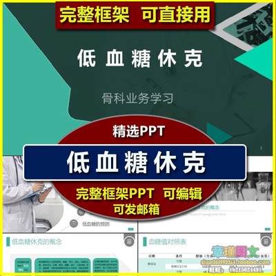 低血糖休克PPT课件 概念临床表现原因危害抢救预防骨科业务学习
