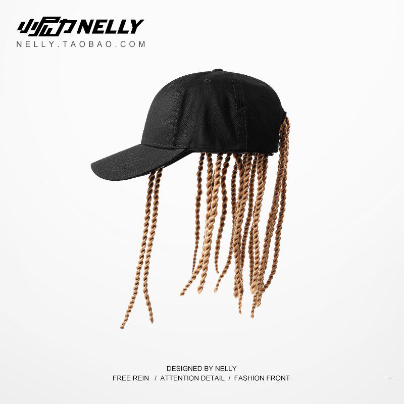 2019年新款脏辫定制嘻哈弯沿个性帽鸭舌帽假发脏辫小鬼男发绳发。|msdalam kategori Aksesori/Belt kulit/Hat/Muffler, Hat - dari Buy2taobao.com untuk memberikan perkhidmatan ejen Taobao profesional membeli