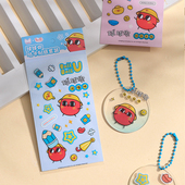 请吃红小豆吧球球你咕卡贴纸套装 卡通