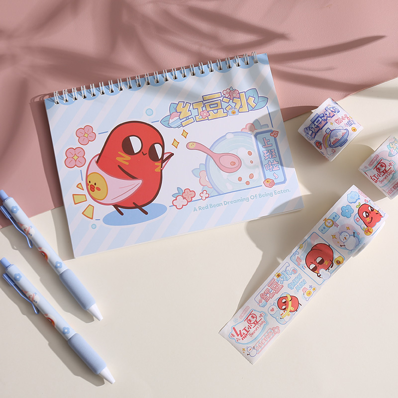 红小豆红豆冰图鉴本贴纸本