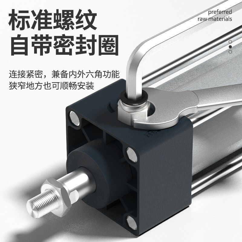 热销黑色PC-G快插G螺纹直通气动气管两通接头免生料带带密封圈PC6