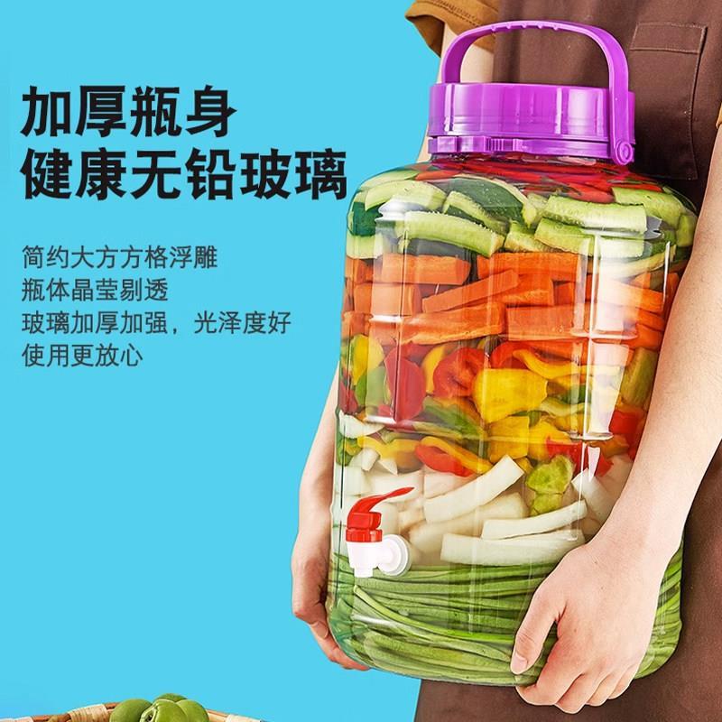 热销带龙头密封玻璃泡酒瓶专用酒瓶子酒坛酒罐泡菜坛子家用腌菜罐