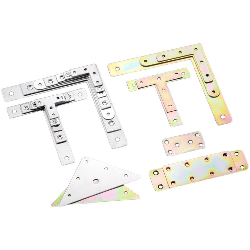 热销角码角铁90度直角镀彩铁片L型T型镀锌支架固定连接件家具五金