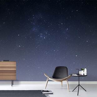热销星空墙纸渐变色卧室背景墙布儿童房男孩房间天花板壁纸星空顶