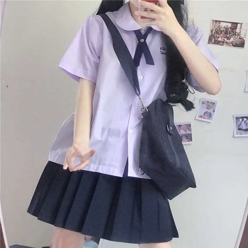 泰国校服娜の诺禁忌女孩JK制服裙女正版衬衫泰式套装全套裙子夏季