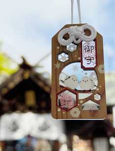 1.08请回现货日本北海道诹访神社雪花限定蕾丝山雀御守挂件