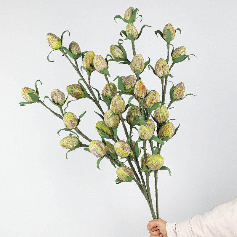 仿真EVA果子发财果中式花艺客厅假花红果子树枝冬青果绿植