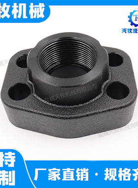 SAE旋入式液压泵进出口连接法兰 G/PT螺纹 内丝凸台内螺纹法兰盘