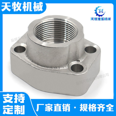 不锈钢SAE整体式BSPP/PT内螺纹法兰 AFE管螺纹 旋入式内螺纹法兰