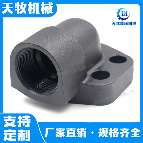 碳钢AFW-G 90°直角内螺纹连接法兰 整体式船用液压阀油管法兰