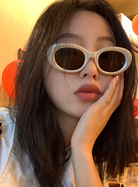 欧美椭圆形高级感墨镜女太阳镜
