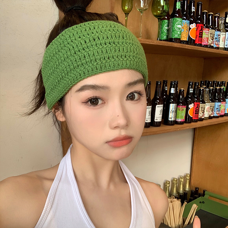 日常外戴发带女纯色发箍复古棉线