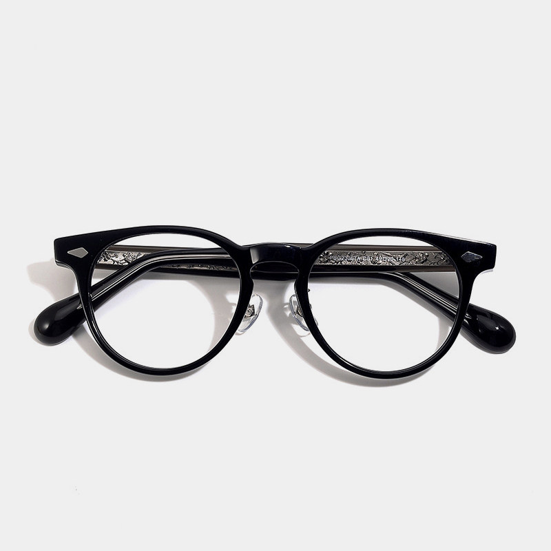 日系简约精美雕花眼镜框近视女度数可配防蓝光变色眼镜框镜架男款