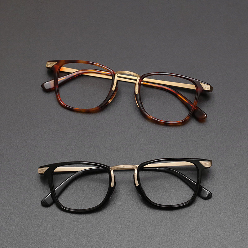 日本中金钛梁雕花眼镜框男女潮复古文艺眼镜架防蓝光抗辐射配近视