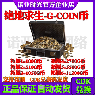 PUBG绝地求生皮肤G币充值点卷GB兑换码 COIN游戏币吃鸡金币CDK