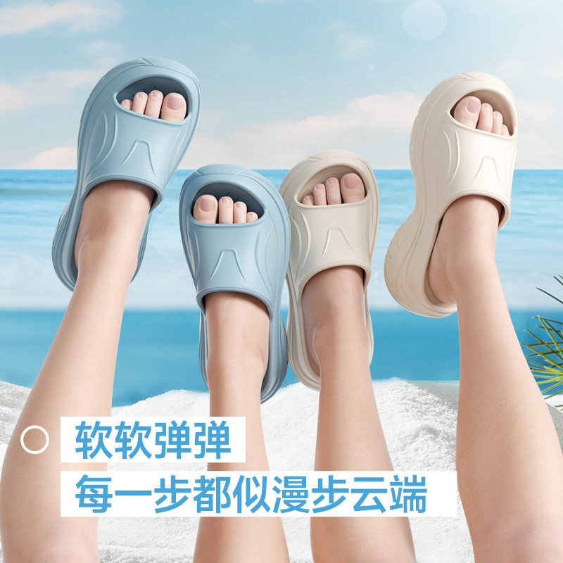 夏天外穿夏潮流厚底拖鞋女海边沙滩增高跟2025新款时尚凉拖鞋