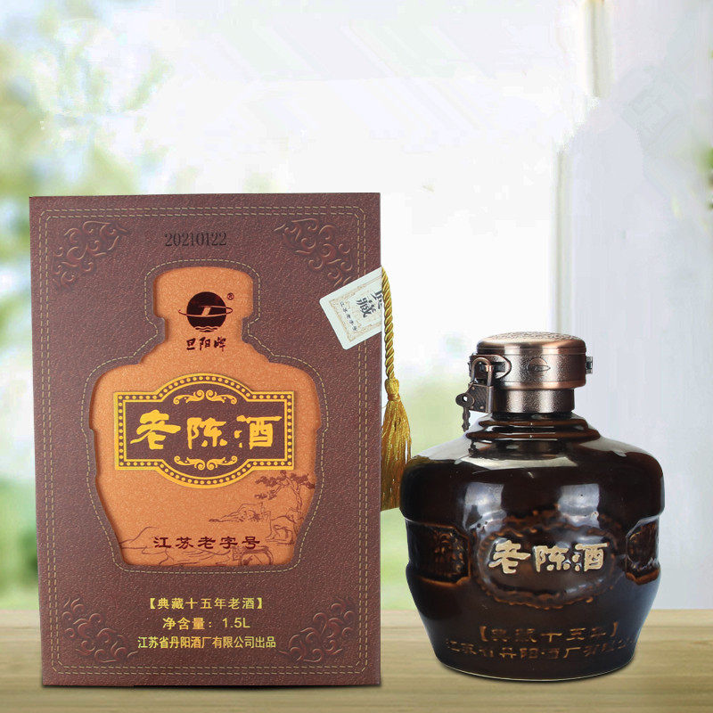 旦阳牌十五年陈酿坛装老陈酒半甜型善酿丹阳黄酒糯米酿造送礼饮用