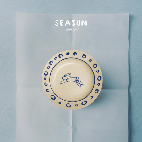 ummroom·SEASON节日礼物蓝色月亮兔陶瓷深盘