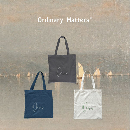 ummroom·OrdinaryMatters“Oasis”柔软棉麻撞色刺绣托特包