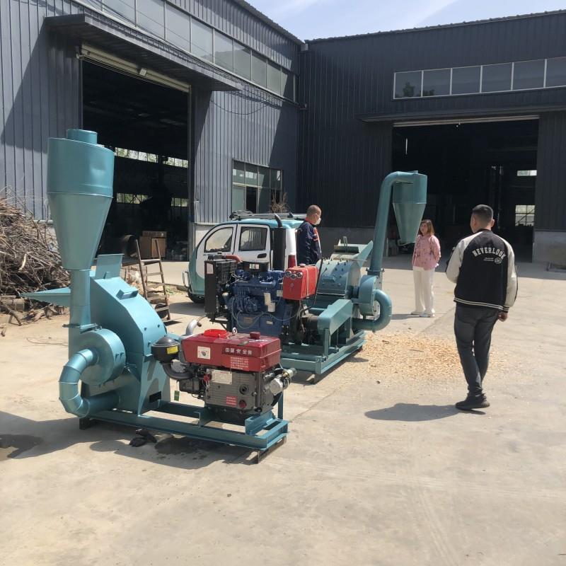 花生秧地瓜秧粉碎机 强制喂料木材边角料锯末机 移动灵活树枝机