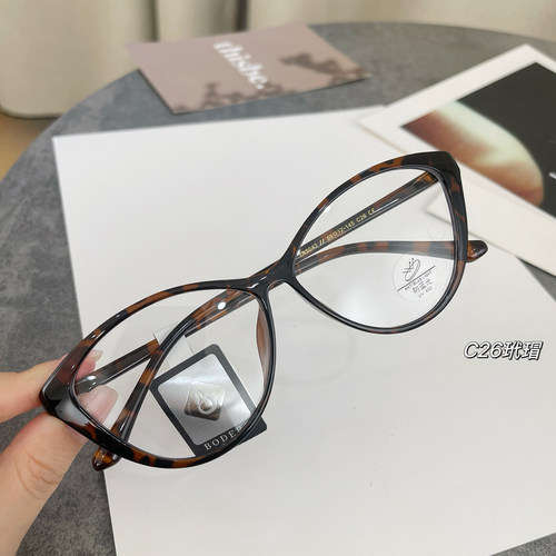 赵丽颖同款猫眼素颜大脸眼镜架女