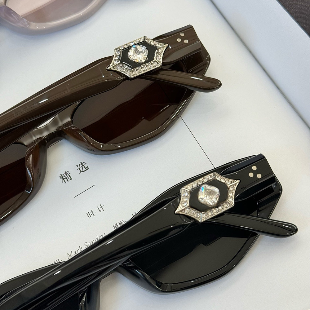 猫眼钻石装饰板材尼龙镜片太阳镜男女时尚个性带度数墨镜可配近视