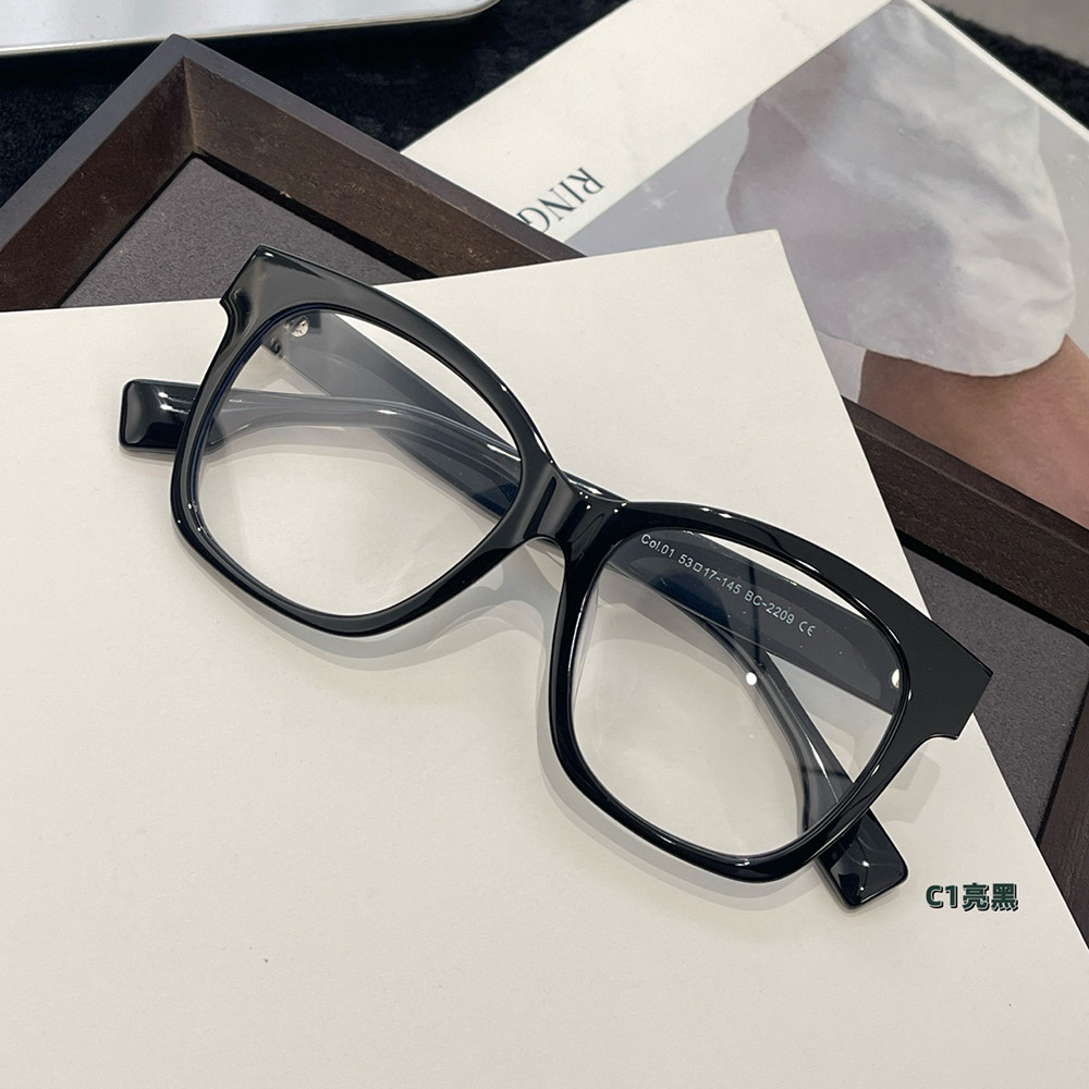 刘亦菲同款板材方形玳瑁黑色框眼镜男女高级感近视可配度数防蓝光