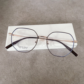 超轻钛架多边形金丝线全框男女通用眼镜架近视可配度数青少年眼镜