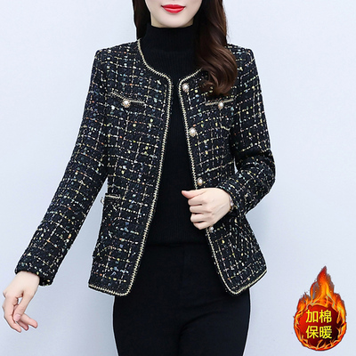 小香风毛呢短外套女士装春秋