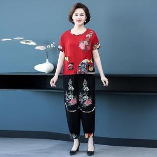 復(fù)古唐裝 棉麻上衣女寬松短款 大碼 刺繡亞麻短袖 T恤 女裝 民族風(fēng)夏裝