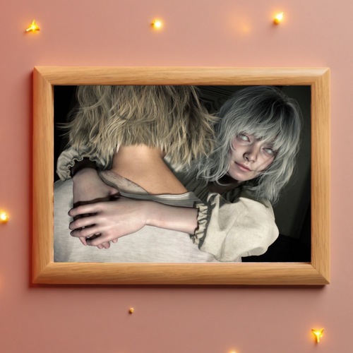 生化危机艾米莉原木相框摆件