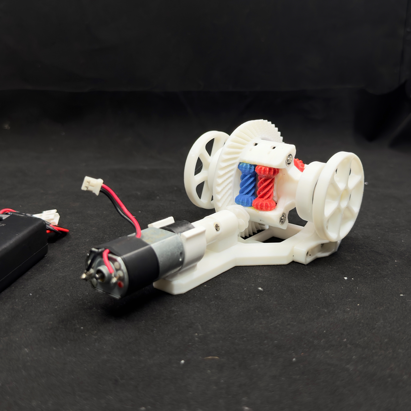 汽车托森A型限滑差速器动态原理演示模型3D打印 - 实物图