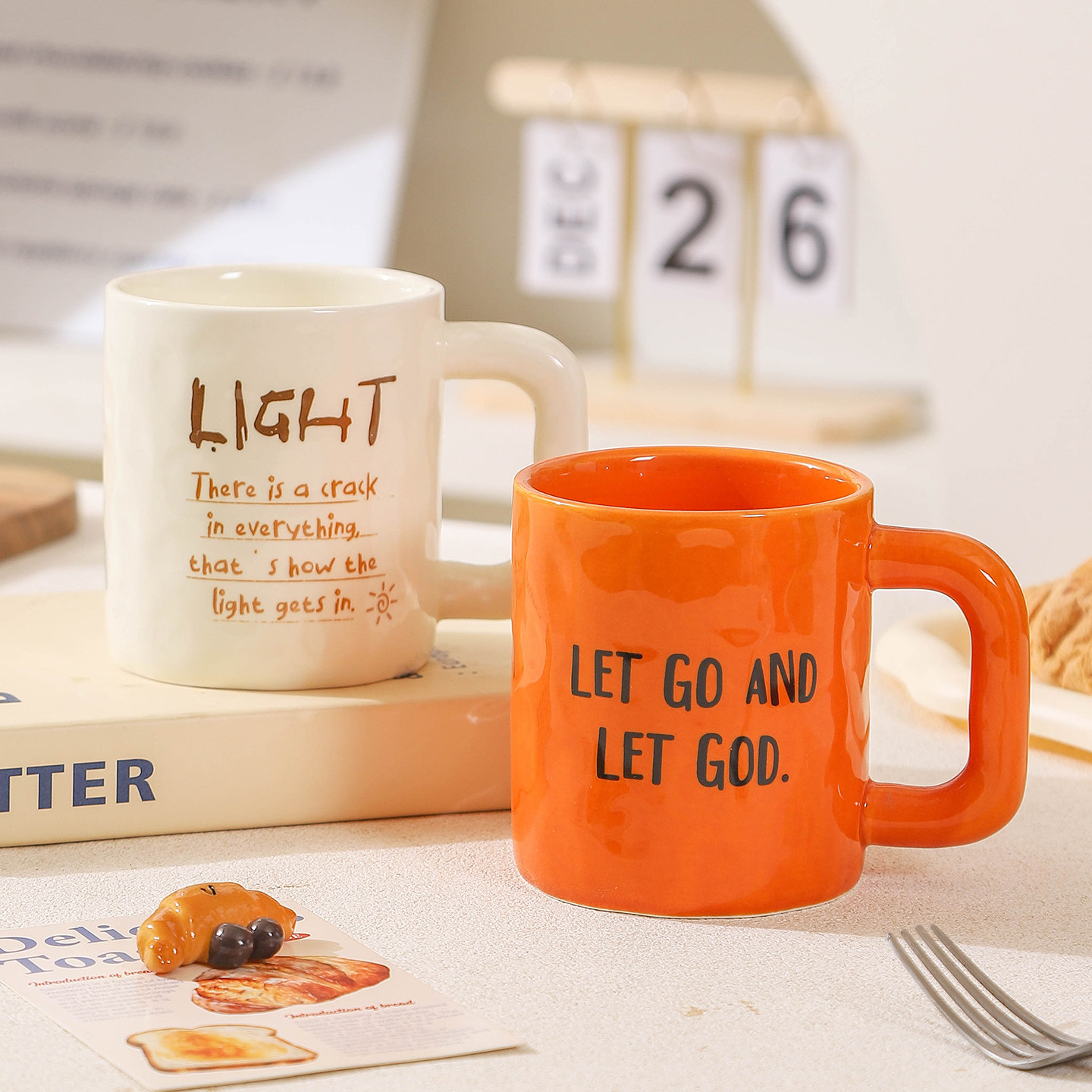 高颜值陶瓷马克杯家用喝水杯大容量办公室早餐杯咖啡杯情侣对杯