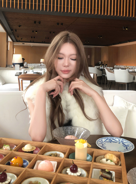 Mas Mash 永恒之吻 秋冬狐狸毛皮草短款毛毛马甲女自带慵懒腔调感