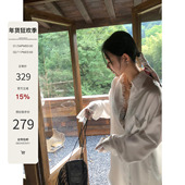 蕾丝领口拼接假两件两色缎面衬衫 Mas Mash仲夏夜之梦 裙