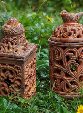 复古做旧风水泥摆件花园装饰品