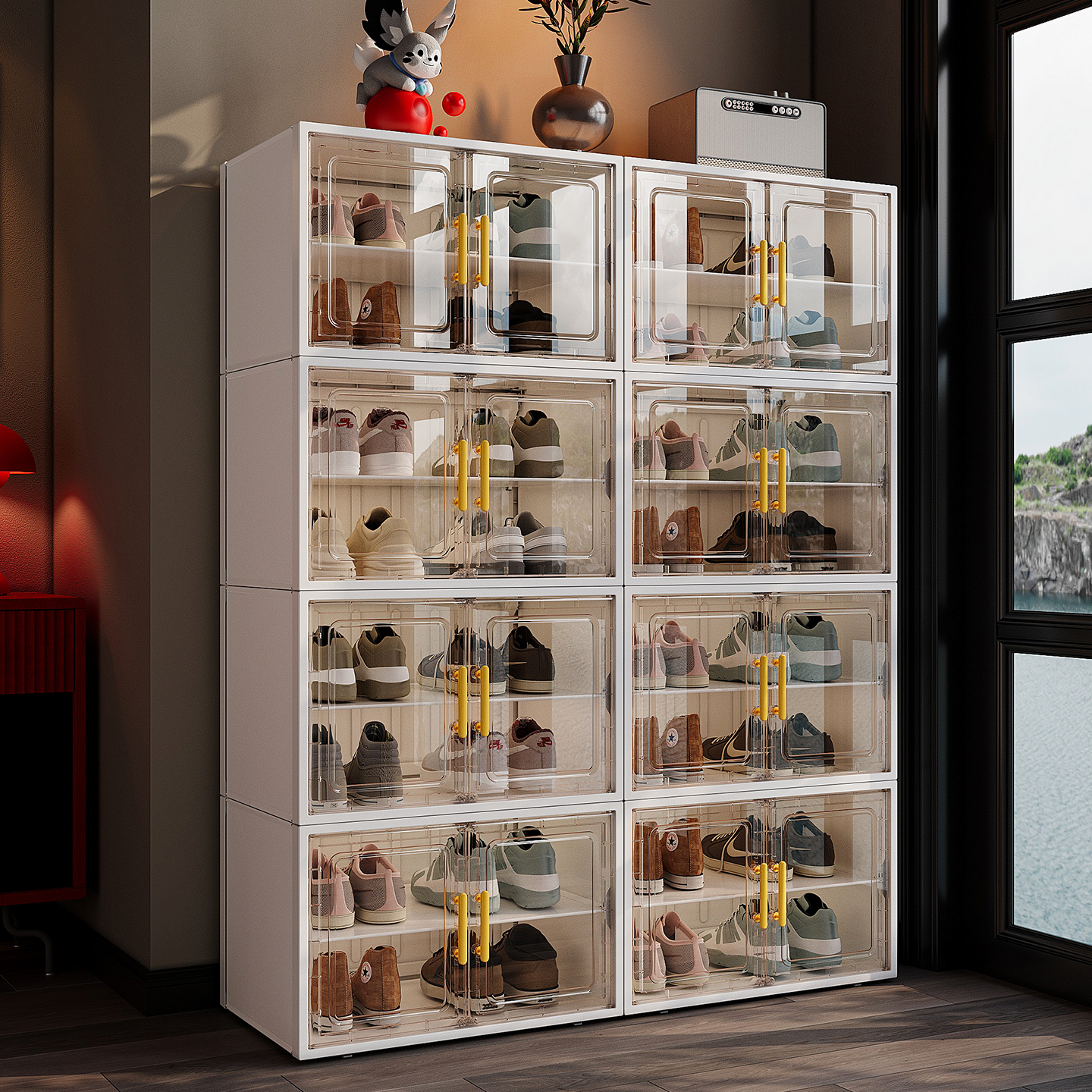 【強磁自吸門】●放45碼鞋●鞋盒