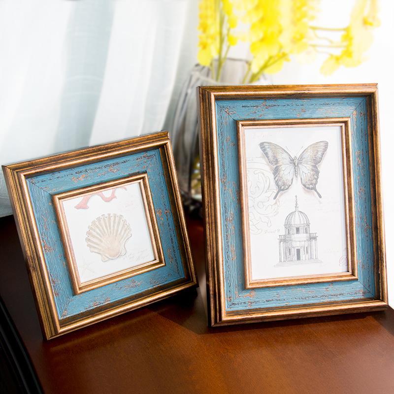 洗照片加相框摆台创意挂墙6七7寸全家福婚纱照营业执照框定制画框