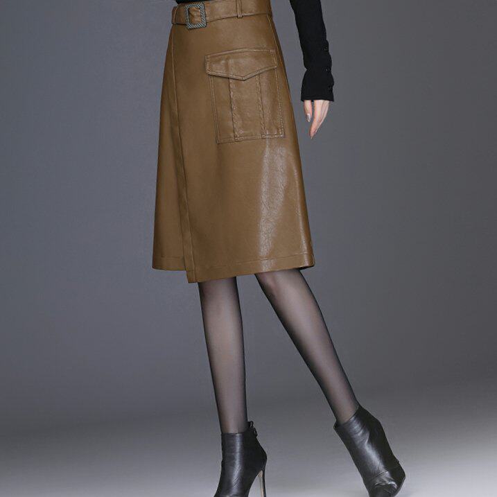 2020 Autumn new pattern Paige Show thin Irregular have cash less than that is registered in the accounts Package hip Step The dress skirt PU Leather skirtin the Women's clothing/Boutique , Skirts  category - from Buy2taobao.com to provide professional Taobao agent buy service