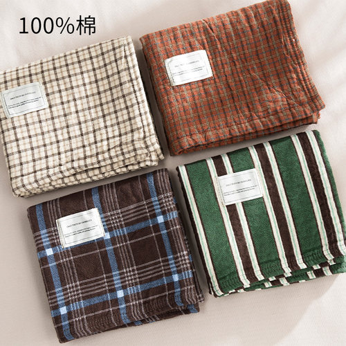 日系纯棉纱布固定防头油枕巾