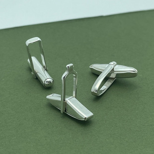 S925纯银袖扣配件男生绅士袖钉袖口扣衬衫扣子配饰手工DIY材料